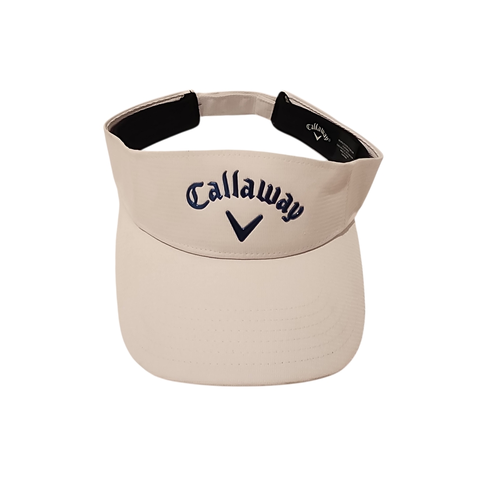 Adjustable Callaway Cream And Navy Golf Visor